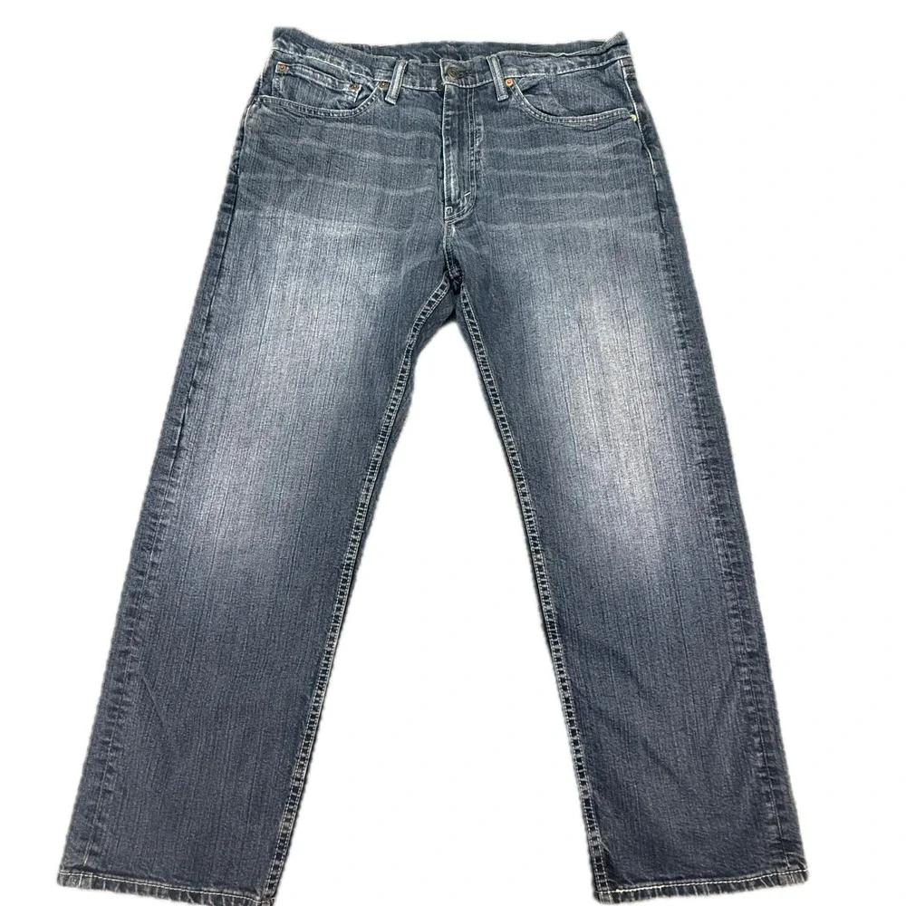Levi's 505 Jeans Mens 34x30 Blue Regular Fit Straight Leg Stretch Denim